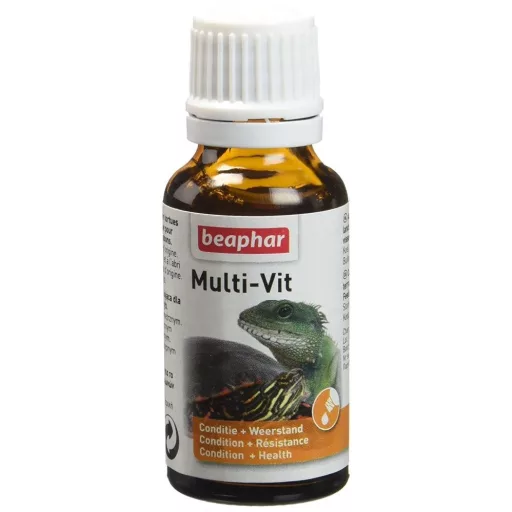 Beaphar Multi-Vit - Táplálékkiegészítő teknősöknek és más hüllőknek, halaknak - 20 ml