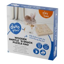 DUVO+ HAO Fából készült kirakó fűzfagolyókkal nyulaknak 9,7x19,7x2,5cm