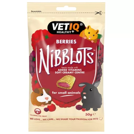 VETIQ Healthy+ Nibblots Berries - Bogyós gyümölcsös jutalomfalat 30 g
