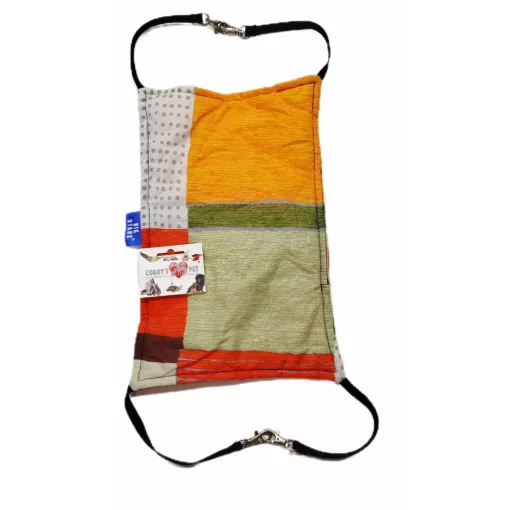 Hinta görényeknek 33x21cm - Zöld-narancssárga mintás - KICSI
