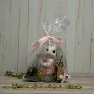 NYUSZISHOP.HU - Fehér nyuszi rózsaszín ruhában - LÁNY