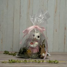 NYUSZISHOP.HU - Fehér nyuszi rózsaszín ruhában - LÁNY