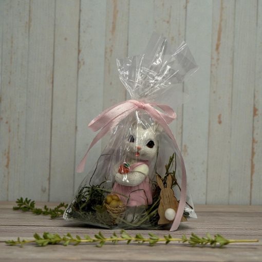 NYUSZISHOP.HU - Fehér nyuszi rózsaszín ruhában - LÁNY