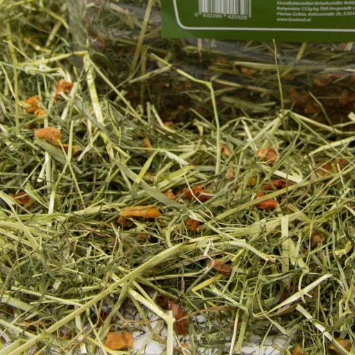 Heuland – Prémium osztrák hegyi széna – „Ízletes” SÁRGARÉPA & ALMA 500g