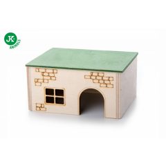 JK Animals Faház hörcsögöknek/egereknek zöld tetővel