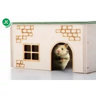 JK Animals Faház hörcsögöknek/egereknek zöld tetővel