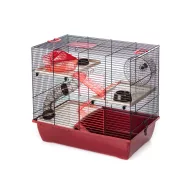   JK Animals PINKY III COLOR ketrec hörcsögöknek- 50 x 33 x 45,5 cm - PIROS/FEKETE