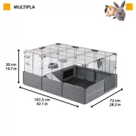   Ferplast Multipla toldható/moduláris nyúlketrec 107,5 x 72 x h 50 cm
