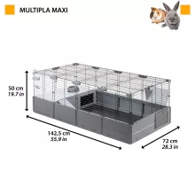 Ferplast Multipla MAXI toldható/moduláris nyúlketrec 142,5 x 72 x h 50 cm
