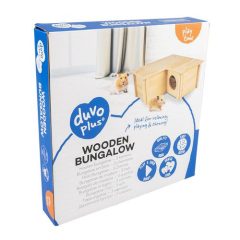   DUVO+ Fa házikó rágcsálóknak  L alakú bungaló - 24x24x11cm