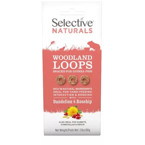 Supreme Science Selective Woodland Loops - Ropogós karikák pitypanggal és csipkebogyóval 80 g