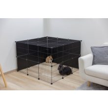 KERBL többféleképpen összeszerelhető beltéri/kültéri karám - FEKETE