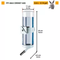Ferplast Drinky FPI itató 4663 600 ml - SZÜRKE