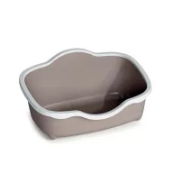   STEFANPLAST Chic Open WC levehető peremmel 56 x 38,5 x 26 cm - Fehér/világos barna