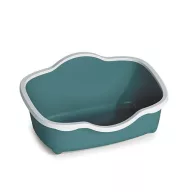   STEFANPLAST Chic Open WC levehető peremmel 56 x 38,5 x 26 cm - Fehér/sötétzöld