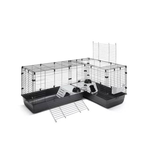 Savic Cubix Corner - Sarok ketrec fekete (146 x 50 x 63,5 cm)
