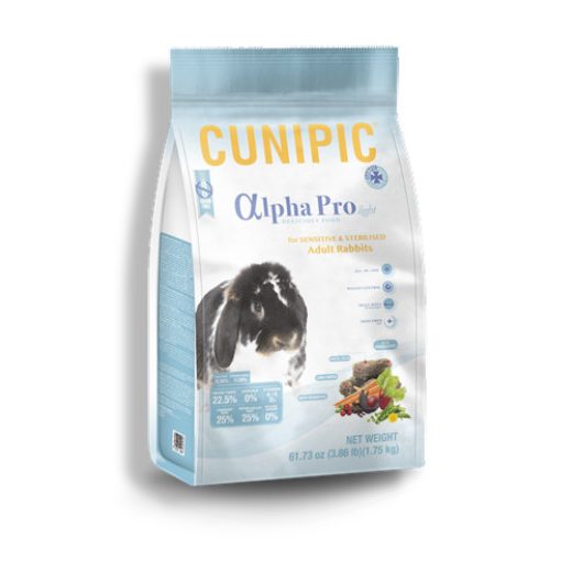 CUNIPIC Alpha Pro Senior rabbit - Sensitive/sterilized - Teljes értékű eledel nyulaknak 1,75kg