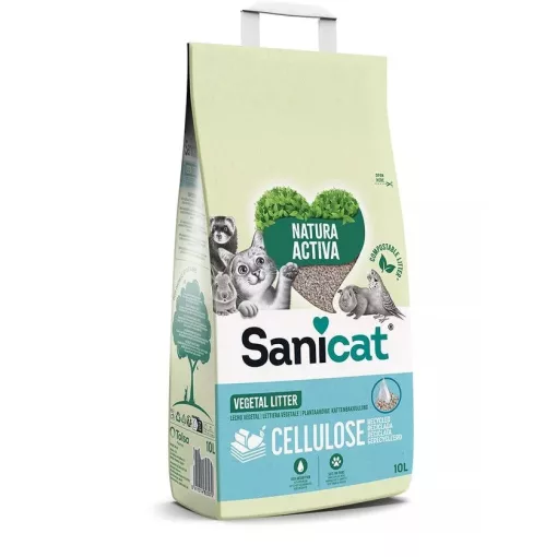 SaniCat Natura Activa Papír/cellulóz alom 10l