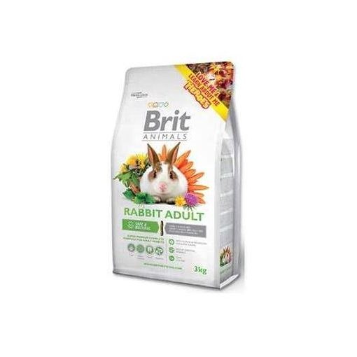 Brit Animals Rabbit Adult Complete - Teljes értékű nyúltáp felnőtt nyulaknak 3kg