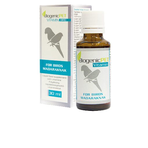 BiogenicPet Bird Vitamin - Folyékony táplálékkiegészítő madaraknak 30 ml