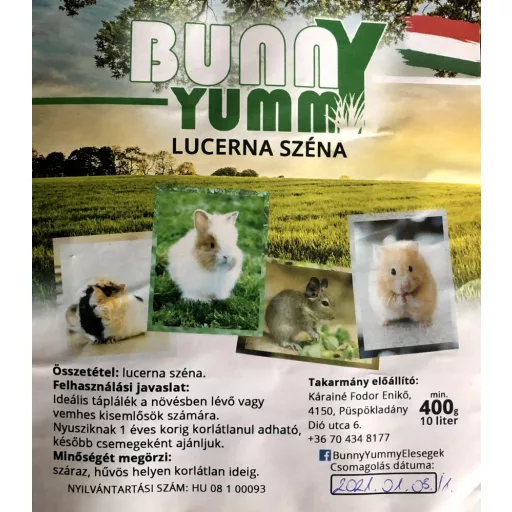 BunnyYummy Lucerna széna 400g