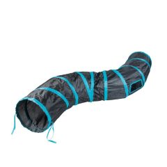   DUVO+ Play Tunnel Snake - Hullámos játszóalagút 122 x 25 cm - FEKET/KÉK