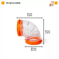   Ferplast FPI 4810 kiegészítő elem könyök cső - Ø 6 cm - NARANCS