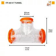   Ferplast FPI 4814 kiegészítő elem T alagút- Ø 6 cm- NARANCS