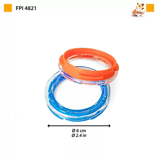 Ferplast FPI 4821 kiegészítő elem gyűrű 2db-os Ø 6 cm  - NARANCS/KÉK