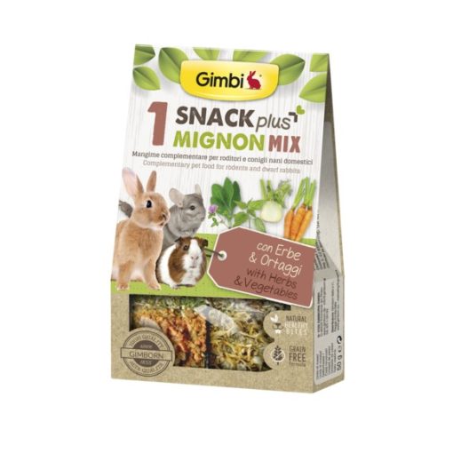 Gimbi Snack Plus - Mignon MIX 1 - Zöldséges 50g