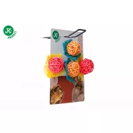 JK Animals Rattan golyós játék luffa szivaccsal 4db-os