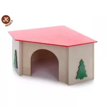 JK Animals festett sarok faház tengerimalacoknak 21 × 21 × 13 cm