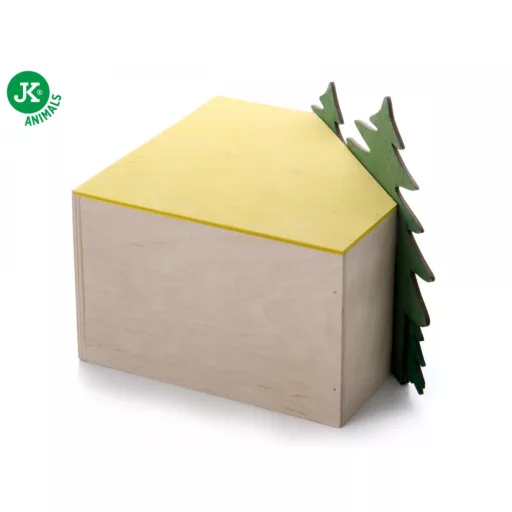 JK Animals Erdősarok faház fenyőfa mintával  19,5 × 19,5 × 19 cm