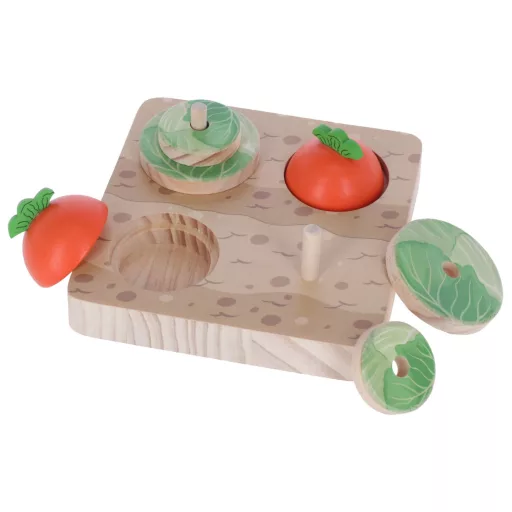 KERBL Gondolkodj és tanulj logikai játék zöldségekkel 15x15x6 cm