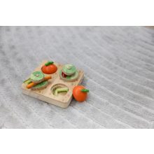 KERBL Gondolkodj és tanulj logikai játék zöldségekkel 15x15x6 cm