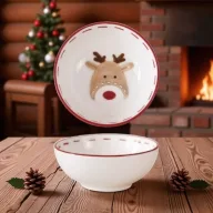   NYUSZISHOP.HU - HelloWinter Collection - Rénszarvasos kerámia tál