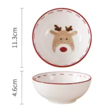 NYUSZISHOP.HU - HelloWinter Collection - Rénszarvasos kerámia tál