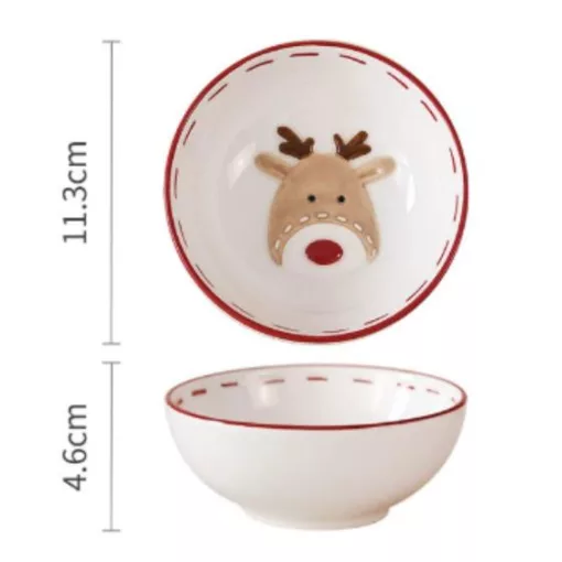 NYUSZISHOP.HU - HelloWinter Collection - Rénszarvasos kerámia tál