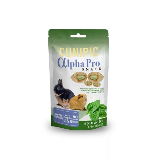 CUNIPIC Alpha Pro Snack - Spinach - Spenótos 50g