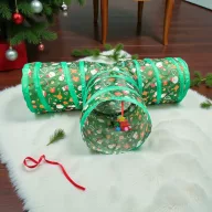   NYUSZISHOP.HU - HelloWinter Collection - ZÖLD KARÁCSONYI MINTÁS "T" alakú alagút Ø 25 cm