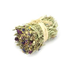   Mr. Crumble – Timothy szénacsokor búzavirággal és rózsával 70g