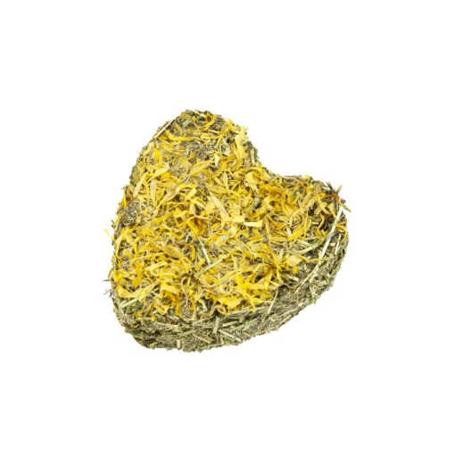Mr. Crumble – Timothy szénából készült szív akasztóval KÖRÖMVIRÁGGAL 8 cm