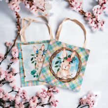 NYUSZISHOP.HU - Tavaszi nyuszis táska - KÉK VIRÁGOS