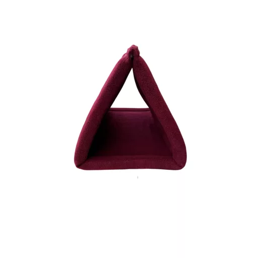 NYUSZISHOP - 2 in1 Háromszög alagút/fekhely - BORDÓ - ø25 cm x 50 cm