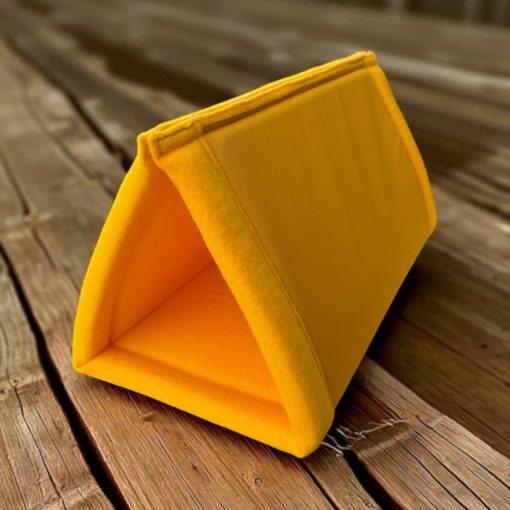NYUSZISHOP - 2 in1 Háromszög alagút/fekhely - SÁRGA - ø25 cm x 50 cm