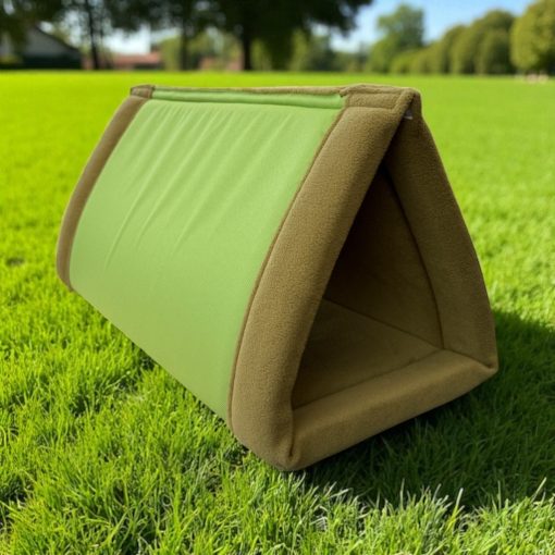 NYUSZISHOP - 2 in1 Háromszög alagút/fekhely - ZÖLD - ø25 cm x 50 cm