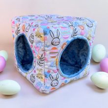 NYUSZISHOP.HU - Kockaházikó - Tojásos nyuszis KÉK  - 25x25 cm