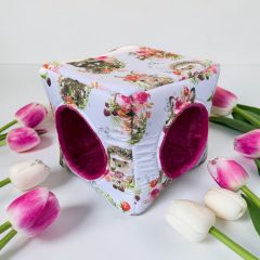   NYUSZISHOP.HU - Kockaházikó - Akvarell festett állatos - 25x25 cm