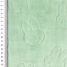 NYUSZISHOP.HU - Teddy takaró nyuszi mintával - ZÖLD - 200x150 cm