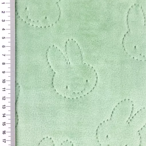 NYUSZISHOP.HU - Teddy takaró nyuszi mintával - ZÖLD - 200x150 cm